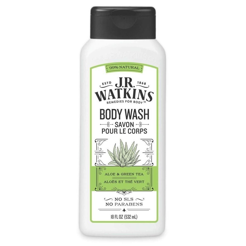 J.R. Watkins Daily Moisturizing Aloe and Green Tea Body Wash, 18 Ounce